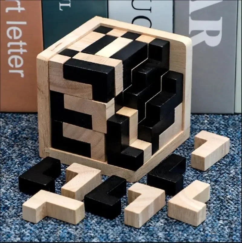 3D Wooden Luban Puzzle – Brain-Teasing Fun & Smart Learning for All Ages