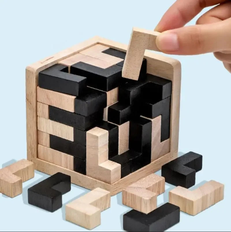 3D Wooden Luban Puzzle – Brain-Teasing Fun & Smart Learning for All Ages