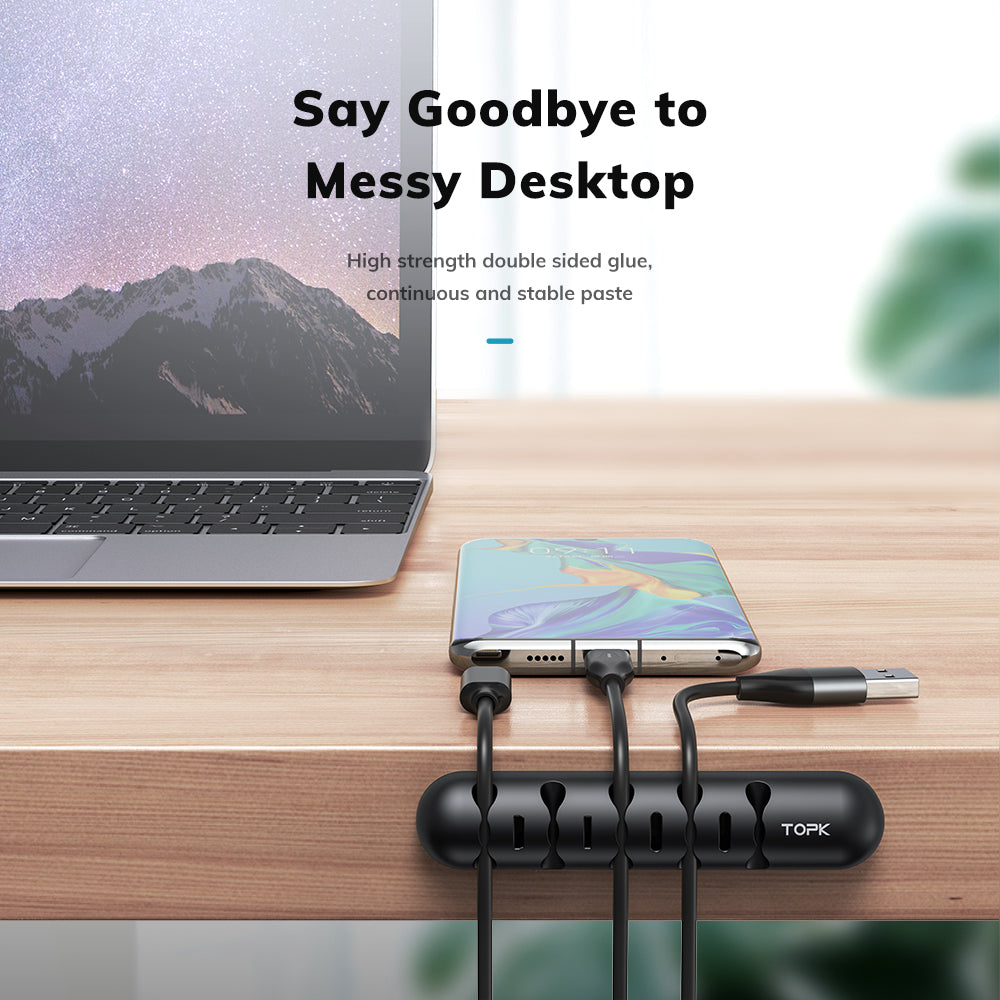TOPK Cable Organizer & Magnetic Plug Box β Flexible, Tidy & Smart Cable Management for Home & Office