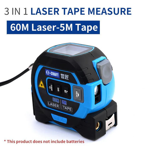 3-in-1 Laser Tape Measure β High-Precision Rangefinder, Ruler & Distance Meter for Smart Measurements