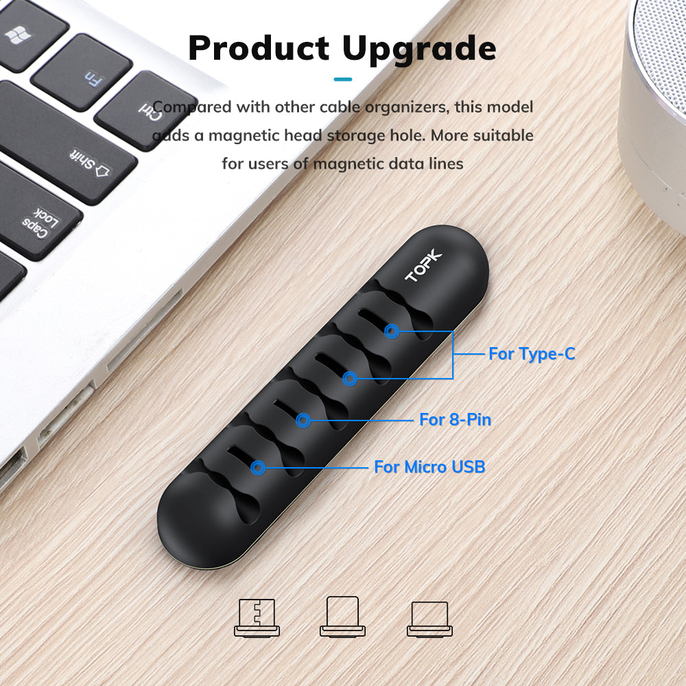 TOPK Cable Organizer & Magnetic Plug Box β Flexible, Tidy & Smart Cable Management for Home & Office