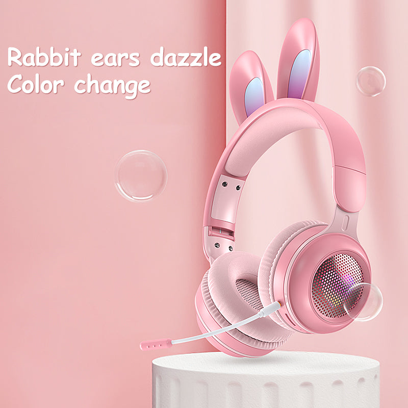Wireless Bunny Ear Headphones β Light-Up Style, Crystal Sound & Total Comfort