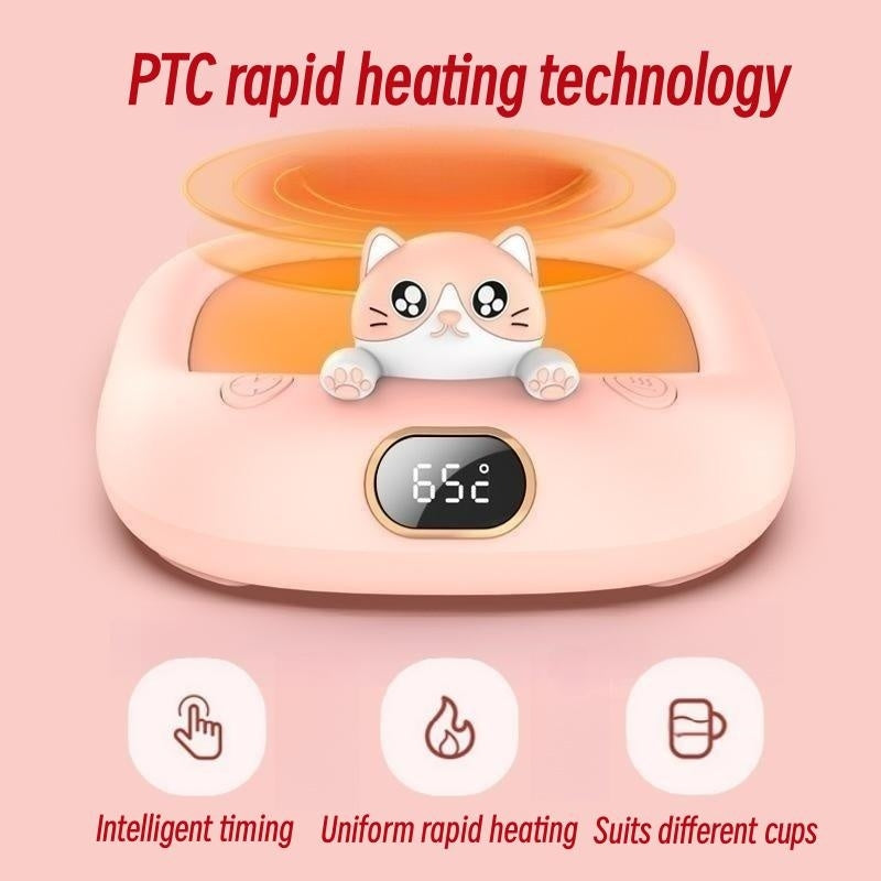 Pet-Themed Cup Warmer β Cute, Cozy & Constant Temperature Mug Holder for Home & Office
