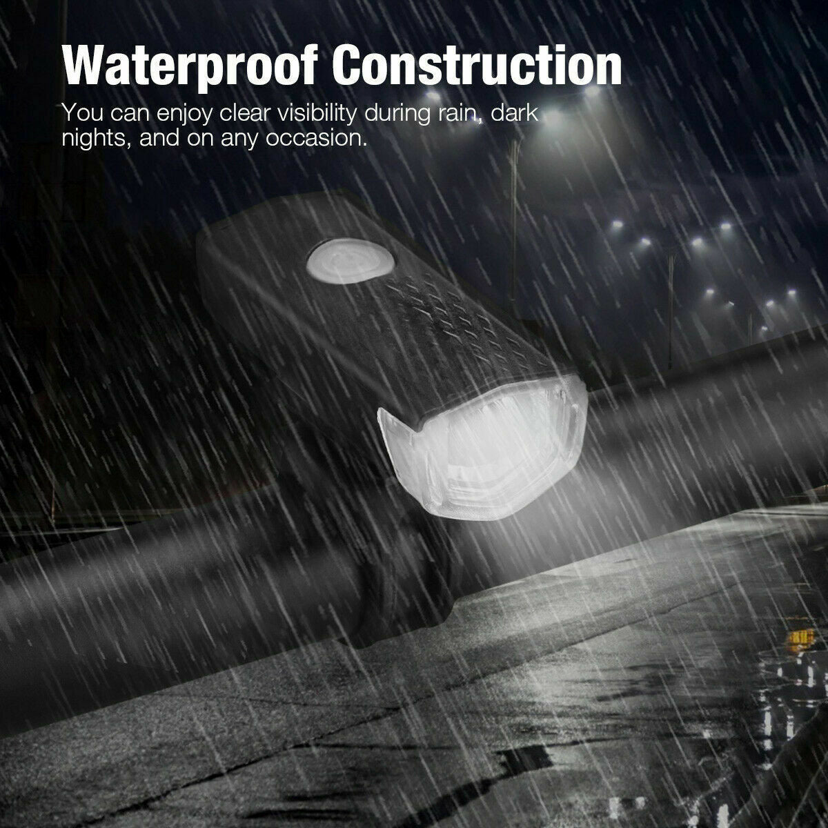 USB Rechargeable LED Bicycle Light โ Powerful, Rainproof & Safe Front & Rear Cycling Lamp