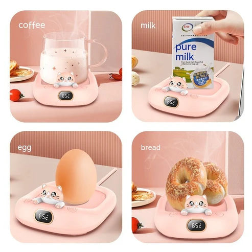 Pet-Themed Cup Warmer β Cute, Cozy & Constant Temperature Mug Holder for Home & Office