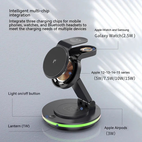 Magnetic Folding Wireless Charging Bracket β Fast, Convenient & Hands-Free Power Anytime