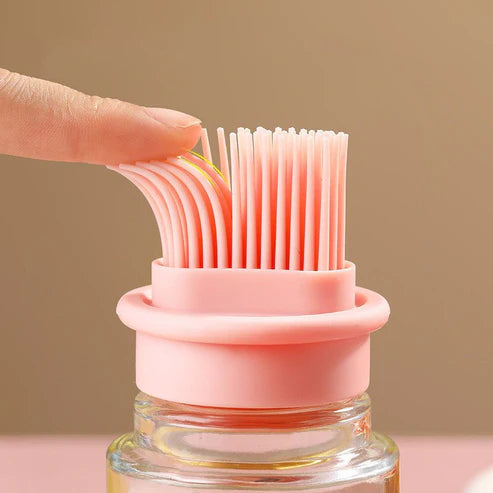 Silicone Oil Bottle with Brush β No-Mess Oiling for BBQ, Baking & Kitchen Ease