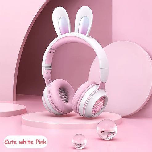 Wireless Bunny Ear Headphones β Light-Up Style, Crystal Sound & Total Comfort