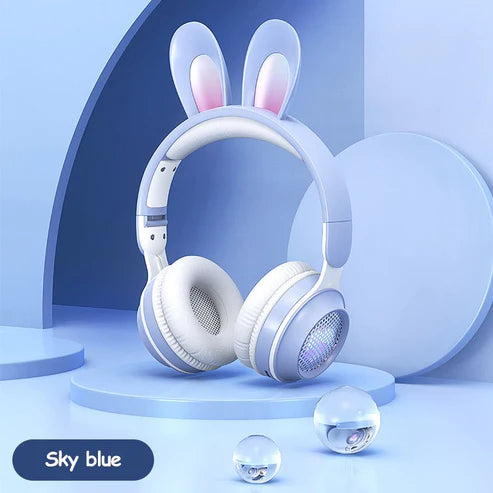 Wireless Bunny Ear Headphones β Light-Up Style, Crystal Sound & Total Comfort