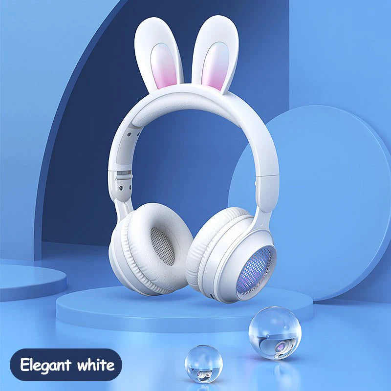 Wireless Bunny Ear Headphones β Light-Up Style, Crystal Sound & Total Comfort