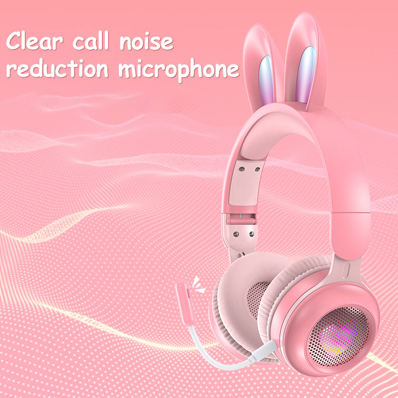 Wireless Bunny Ear Headphones – Light-Up Style, Crystal Sound & Total Comfort
