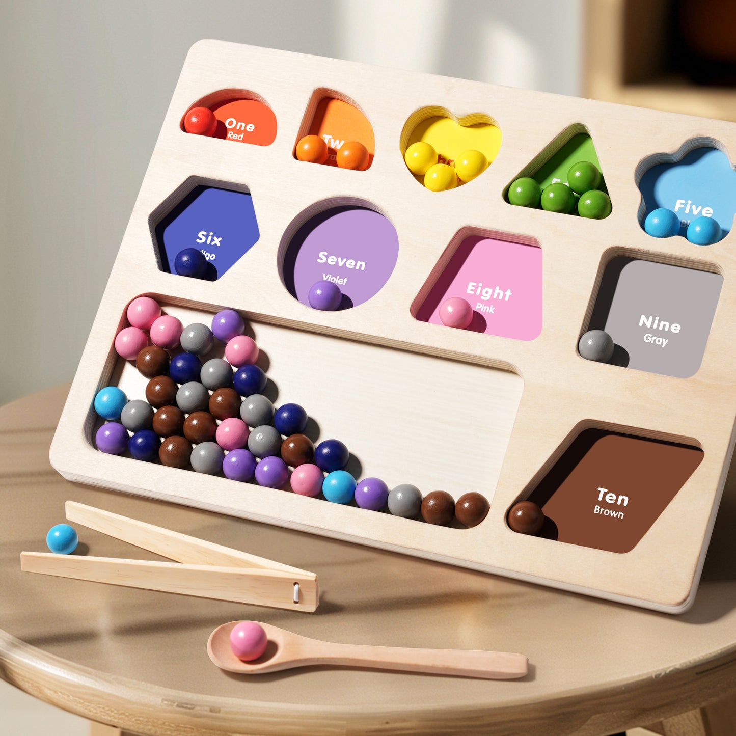 Rainbow Wooden Stacking Toy – Montessori Learning & Creative Play